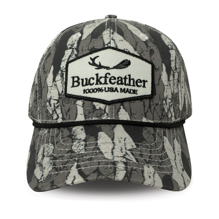 Grey Tree Bark Mesh Hat